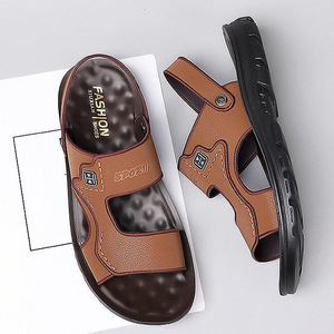 Sandalias Negras para Hombre, Suela Suave Antideslizante, Calzado Casual de Playa para Exteriores, Estilo Slip-On Juvenil 2024 - Product Image 2