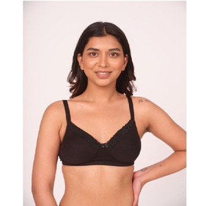 Women Lightly Padded T Shirt Bra With Lace Comfortable Everyday Wear Bra <b>Soft</b> Cup Seamless Fit Casual Lingerie Underwear - Product Image 3