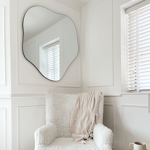 <strong>Pond</strong> Shaped 4mm Silver <strong>Mirror</strong> Living Room Frameless Irregular Bathroom Wall <strong>Mirror</strong> - Product Image 6