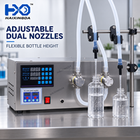 Machine de remplissage de liquides semi-automatique à double buse avec pompe magnétique, remplisseur de bouteilles de bureau pour eau, huile légère, parfum et boissons