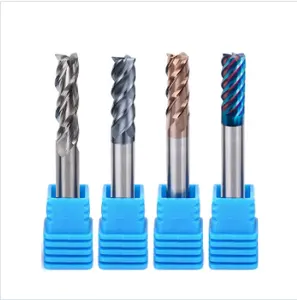 JR103 stock product blue nano coating Carbide Flat End Mill