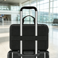 Étui de transport pour ordinateur portable personnalisé de 15,6 pouces en EVA rigide anti-pression, sac d'ordinateur protecteur antichoc avec bandoulière amovible