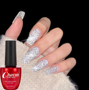 น้ำยาทาเล็บเจลประกายเพชรแบบ DIY 16สีทาเล็บเจลทาเล็บสะท้อนแสงแบบจุ่มสำหรับทำเล็บ - Product Image 5