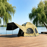 Tente Dôme Gonflable Professionnelle 4,5m en Toile de Coton TC 210g Imperméable pour Glamping Quatre Saisons Résistante aux UV Montage Rapide OEM