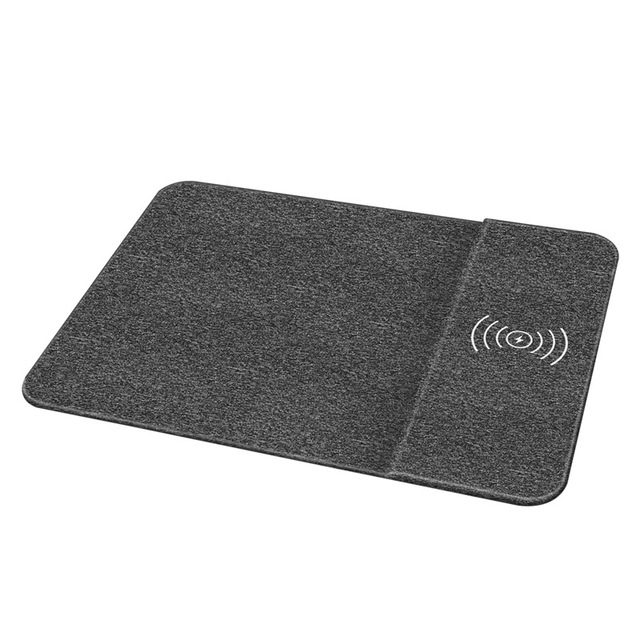 X919 -1 Fast Charger 15W Wireless Charging Non-slip PU Leather Desk Mat Ergonomic Mouse Pad in Stock