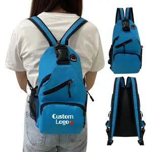 New Custom Logo Outdoor Waterproof Travel Sling Bags 2 in 1 Large Capacity Crossbody Chest bag Shoulder bag for Women Men