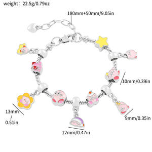 Pulseras Clásicas de <span class=keywords><strong>Kirby</strong></span> para Mujer, Pulsera con Cuentas y Dijes, Accesorios para Hacer Joyería DIY - Product Image 3