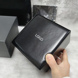 Factory Wholesale In Stock <b>Black</b> Single Slot Brand Watch <b>Box</b> Complete Packaging Set With Gift Bag Manual Custom Logo Watch <b>Box</b> - Product Image 6