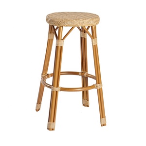 Pháp hiện đại vườn truy cập chiều cao nhôm Bistro ghế đồ nội thất Patio Vòng mây cao thanh phân - Product Image 3