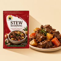 Mélange d'assaisonnement savoureux pour ragoût de bœuf, sachet de 10g, arôme riche de sauce brune, épices pour plats de bœuf, d'agneau et de légumes frais
