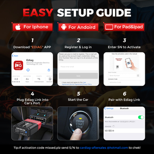 Kingbolen New Ediag Link ระบบเต็มรูปแบบ ใช้งานฟรี 1 ปี สำหรับรถยนต์ พร้อมฟังก์ชั่นรีเซ็ต 10 รายการ รองรับการใช้งาน Ediag Link ได้กับรถยนต์หลากหลายรุ่น - Product Image 6