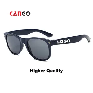 CANGO 패션 UV 보호 작은 배치 사용자 정의 로고 음영 선글라스 남성 도매 판촉 사용자 정의 로고 선글라스