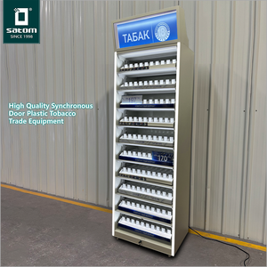 Brand Customization Plastic <strong>Cigarette</strong> <strong>Shelves</strong> <strong>Display</strong> Stand with Synchronized Doors - Product Image 1