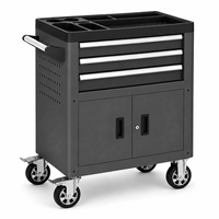 Armoire à outils industrielle robuste à roulettes en acier, verrouillable, 3 tiroirs, double porte, capacité de charge 250 kg, commandes en gros OEM/ODM
