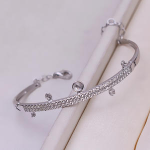 Pulsera de Plata S925 con Cristales de Cielo Estrellado para Mujer, Hecha a Mano, con Círculo y Perlas Incrustadas, Accesorios de Semi-Joyería - Product Image 3