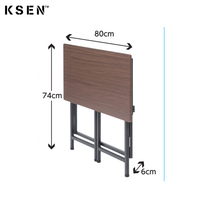 Bureau d'étude en fer moderne, table pliable simple, économie d'espace de KC-T0506