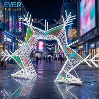 Arche géante lumineuse LED flocon de neige pour extérieur, Noël, Halloween, étanche IP65, en PVC, multicolore, pour mariages et aménagements paysagers
