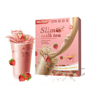 Wholesale <b>Slim</b> Milk <b>Tea</b> 100g Low Carb Dietary Supplement For Weight Management Slimming Coffee Four flavors of milk <b>tea</b> - Product Image 5