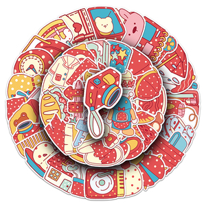 50 Pezzi Adesivi Decorativi di Alta Qualità, Design Originale a <span class=keywords><strong>Pois</strong></span>, Impermeabili e Personalizzati per Scooter e Notebook - Product Image 5