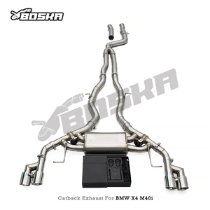 ท่อไอเสียแคทแบ็กสแตนเลส OEM สำหรับ BMW X3/X4 M40i 3.0T ปี 2018-2025 ระบบวาล์วอิเล็กทรอนิกส์ Boska พร้อมระบบควบคุม - Product Image 6