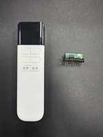 Módulo Receptor Decodificador RF de 4 Canales ZW-JL1-TD 433MHz con LED Externo y Botón de Aprendizaje, Compatible con Conexión a APP, Modos M4 L4 T4 para Portones
