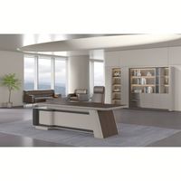 Ensemble de mobilier de bureau modulaire Uispair Steady, poste de travail de luxe pour 2 à 6 personnes, table de travail moderne en bois, bureau design