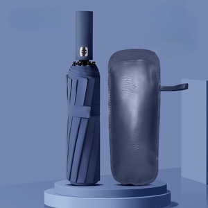 Paraguas ligero a prueba de viento con impresión de LOGOTIPO personalizado con apertura automática de 12 costillas - Product Image 2