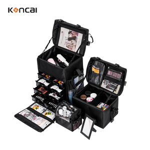 Make Up Travel Bag FAMA Factory Koncai Online Shopping Nylon Barrel Bag Makeup Travel Professional Makeup Bag Make Up Trolley Bags