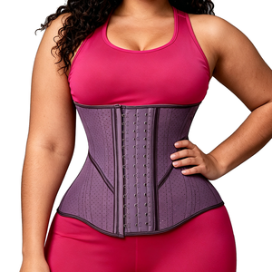 LANGQIN Gaine amincissante taille haute à forte compression, 19 baleines élastiques perforées, 3 rangées de crochets, pour un effet sablier - Product Image 2