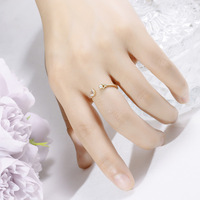Bague d'ouverture réglable en argent sterling 925 plaqué or 14 carats pierre précieuse poudre de fleur de cerisier naturelle Morganite opale