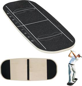Planche d'équilibre en bois personnalisée avec Griptape et fond en caoutchouc pour l'entraînement de golf Planche d'équilibre d'entraînement au swing de golf Planche à roulettes - Product Image 1