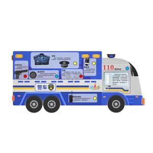 Ensemble de jeux pour enfants Équipement de divertissement de voiture de <span class=keywords><strong>police</strong></span> pour enfants d'intérieur Terrain de jeux intérieur à vendre - Product Image 4