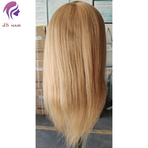 Têtes d'entraînement en gros à bas prix, tête de mannequin en cheveux humains réels, couleur blonde, mannequin factice pour la pratique en salon - Product Image 2