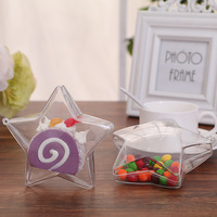 Usine En Gros Transparent Creative Joy Bonbons Boîte Pentagramme Étoile En Plastique Emballage En Relief Perlé De Noël Déco Pendentif