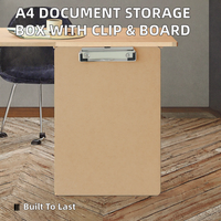 Caja de Almacenamiento de Documentos de Papel A4 de Una Sola Capa, Tablero de Escritura, Organizador de Papelería para Oficina y Escuela, con Clip
