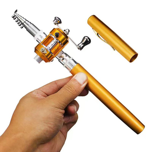 Portable Pocket Telescopic Mini <strong>Fishing</strong> Pole <strong>Pen</strong> Shape Folded <strong>Fishing</strong> <strong>Rod</strong> With Reel Wheel - Product Image 6