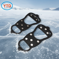 YTD YTD-062 Crampons antidérapants en caoutchouc pour raquettes à neige avec pointes en acier et crampons à glace pour l'escalade et la randonnée sur neige