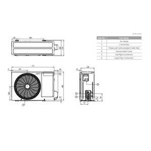 Aire Acondicionado Split de Pared de 12000 BTU, Frecuencia Variable, WiFi, R32, A++, Ahorro de Energía, Artcool Mirror UV Nano - Product Image 2