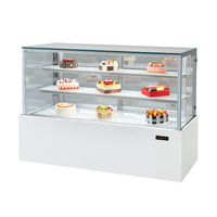 Vitrine professionnelle pour pâtisserie avec contrôle d'humidité, verre anti-buée, acier inoxydable, design à 2 portes