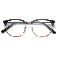 Nuevas Gafas Ópticas de Prescripción con Lentes Transparentes, Media Montura, Estilo Vintage, con Bloqueo de Luz Azul y Fotocromáticas para Hombre