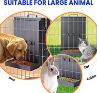 Distributeur automatique de nourriture pour chien, cage suspendue, distributeur de nourriture pour animaux de compagnie suspendu, 15 lb, pour les races de grande taille