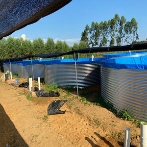 Équipement d'aquaculture à haute densité Tôle galvanisée PVC et revêtement HDPE Étang d'eau <span class=keywords><strong>de</strong></span> poisson disponible à la vente - Product Image 3