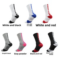 Chaussettes de basketball professionnelles rayées en tricot, semelles épaisses en tissu éponge, pour hommes/femmes, modèle Elite, tube long, course en extérieur, montantes, ODM rapide