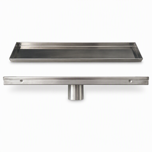 Sifone <span class=keywords><strong>Doccia</strong></span> Lineare Nascosto Personalizzato in Acciaio Inox SUS 304, 2 in 1 con Copertura <span class=keywords><strong>a</strong></span> Incasso <span class=keywords><strong>per</strong></span> Piastrelle, Scarico <span class=keywords><strong>a</strong></span> <span class=keywords><strong>Pavimento</strong></span> <span class=keywords><strong>per</strong></span> Bagno, Alta Portata, Nichel Spazzolato, 300-1200mm - Product Image 4