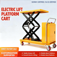Table élévatrice à ciseaux électrique portable, chariot de levage hydraulique mobile pour atelier, réglage de la hauteur de chargement