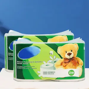 Papier hygiénique doux personnalisé à 2 plis pour bébé, 1000 feuilles de papier toilette personnalisées, 8 rouleaux par paquet