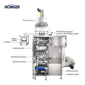เครื่องบรรจุซองอัตโนมัติ HONGDI แบบ 3 แถว ปิดผนึก 4 ด้าน สำหรับบรรจุเม็ดและผง  ประสิทธิภาพสูง เกรดอาหาร สำหรับการผลิตเครื่องปรุงรสและขนมขบเคี้ยว - Product Image 3