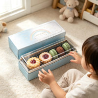 Boîte d'emballage personnalisée pour crêpes avec fenêtre, idéale pour la présentation de desserts, snacks et pâtisseries - Vente en gros