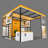 Stand d'exposition modulaire 13x20 pieds en aluminium extrudé, réutilisable, installation rapide, pour les entreprises de location de stands de salons professionnels, marché européen
