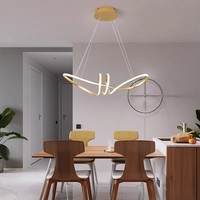 Lustre LED Nordique Moderne, Luminaire Simple et Luxueux pour Bar, Suspension Créative Unique pour Salle à Manger, Nouveau Design Personnalisé